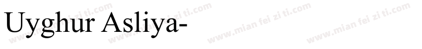 Uyghur Asliya字体转换
